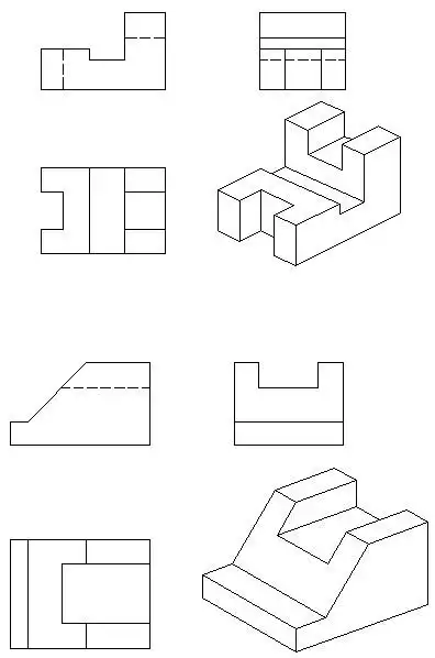 求建筑与室内专业同学们帮忙,根据以下图补画三面投影中所缺的线