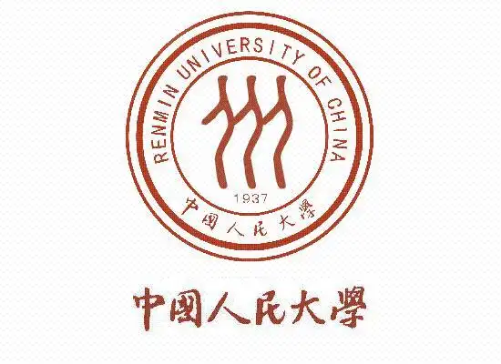 logo 中国人民大学 橘色 小人