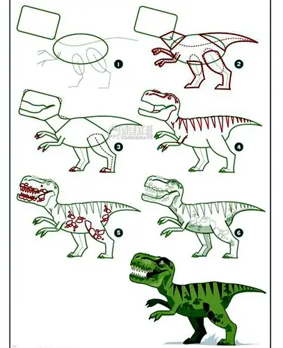 一张图教你画霸王龙