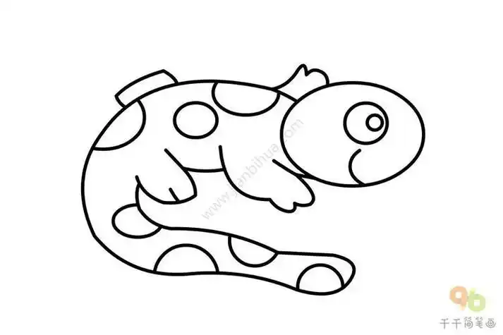 娃娃鱼怎么涂颜色简笔画