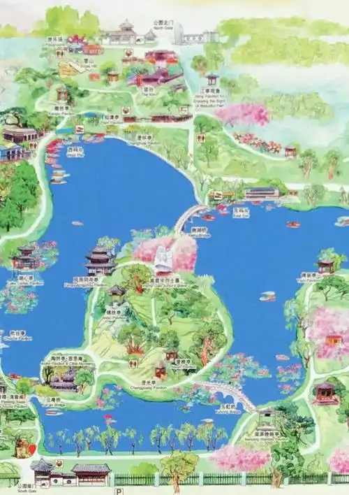 月季花盛开的陶然亭公园 (一)