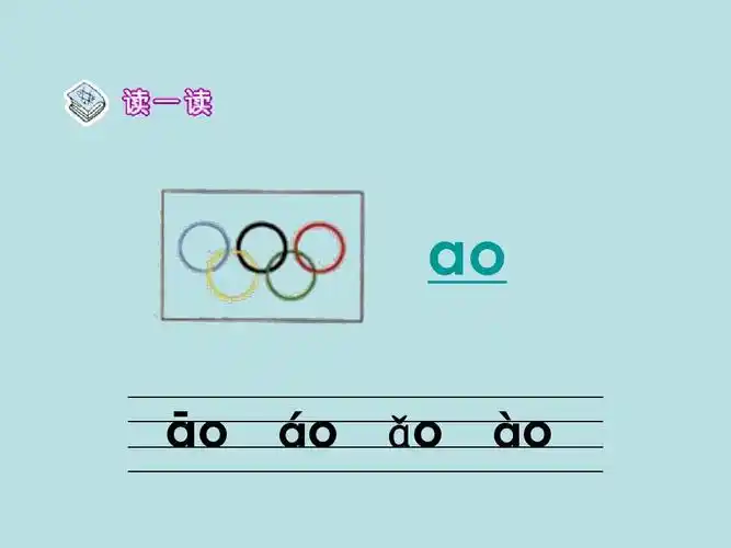 小学语文一年级第一册《汉语拼音ao ou iu》ppt