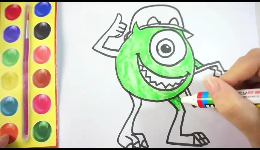 一起给怪兽大眼仔涂色
