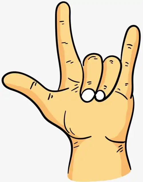 rock摇滚矢量手势