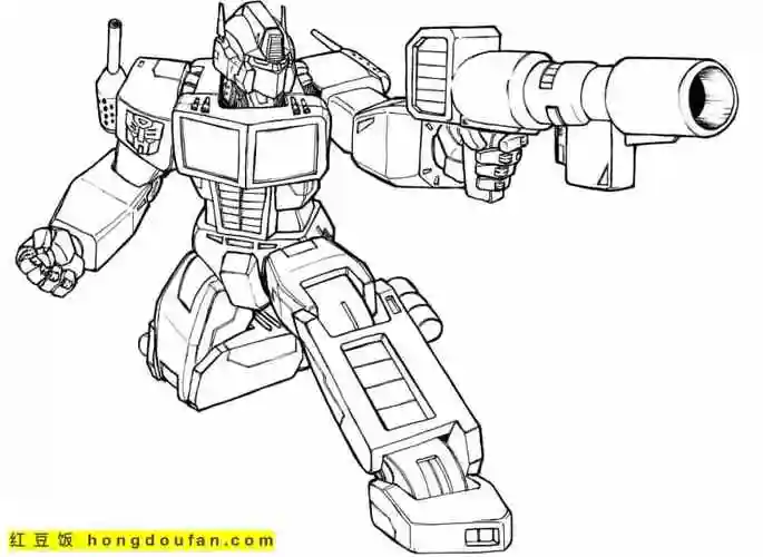 男生派对活动!10张令人敬畏的变形金刚机器人涂色图片 | 红豆饭小学生