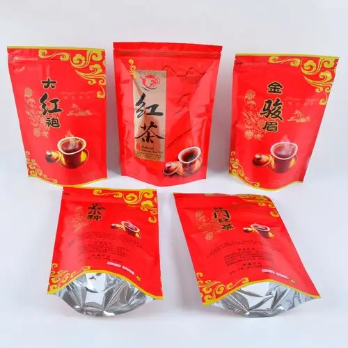 红茶包装袋祁门红茶大红袍金骏眉正山小种茶叶袋自封自立袋一斤装