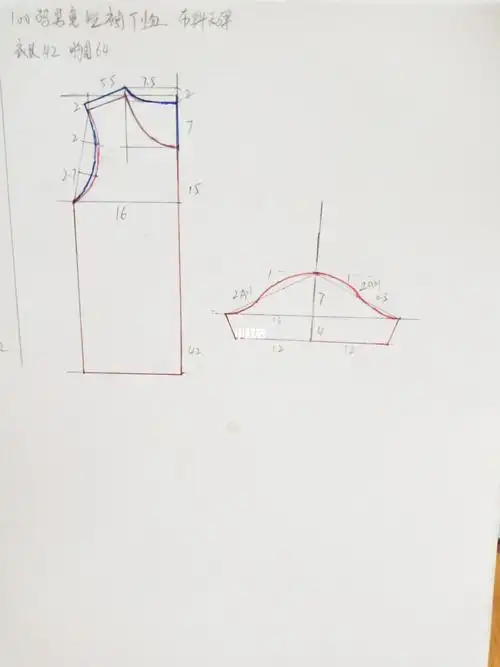 100码男童短袖t恤裁剪图