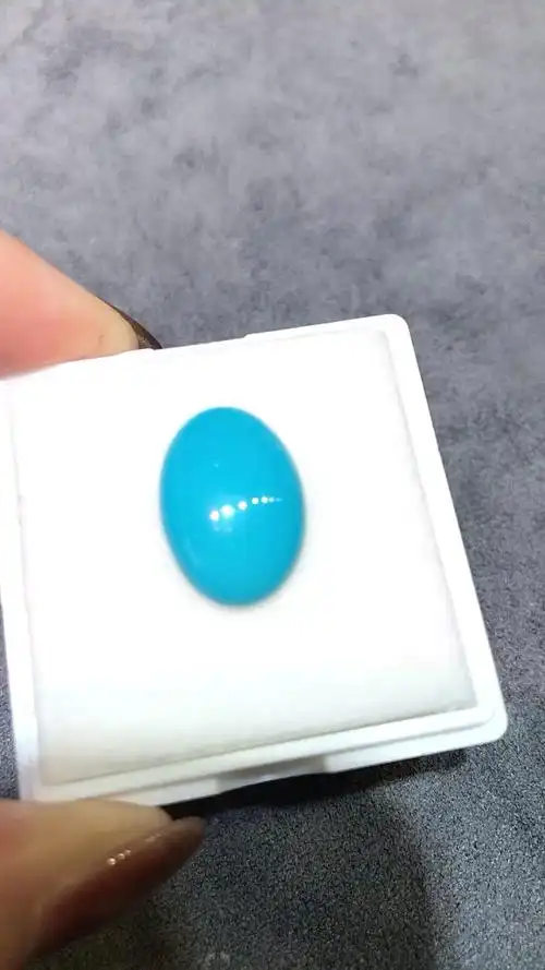 天然美国蓝松石吊坠戒指裸石戒面椭圆型