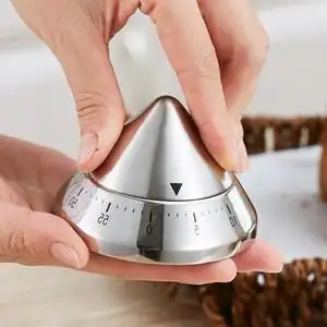 日本进口时间提醒器 手动定时器机械不锈钢计时器 飞碟倒