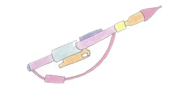 火箭筒简笔画完成图