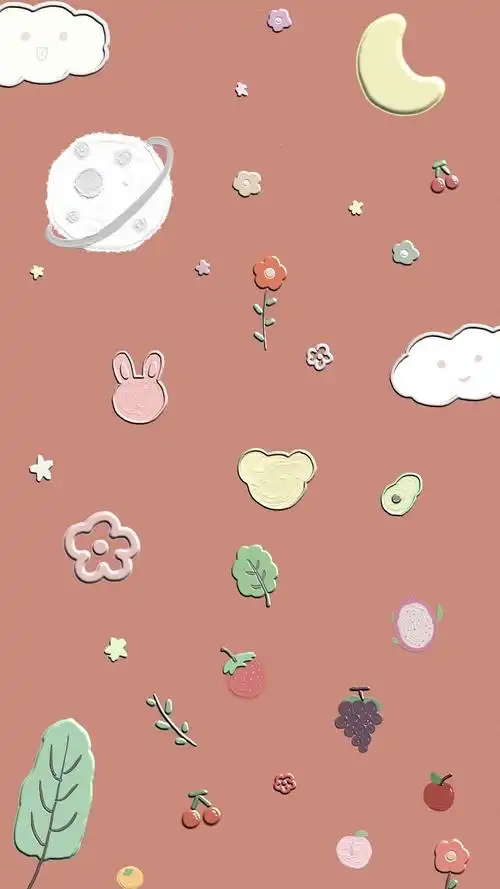 壁纸|纹理平铺 卡通可爱风 手绘壁纸