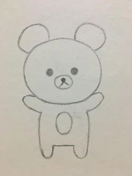 教你画可爱的小熊儿童画简笔画可爱软萌小熊头像,万能百搭简笔画贴纸