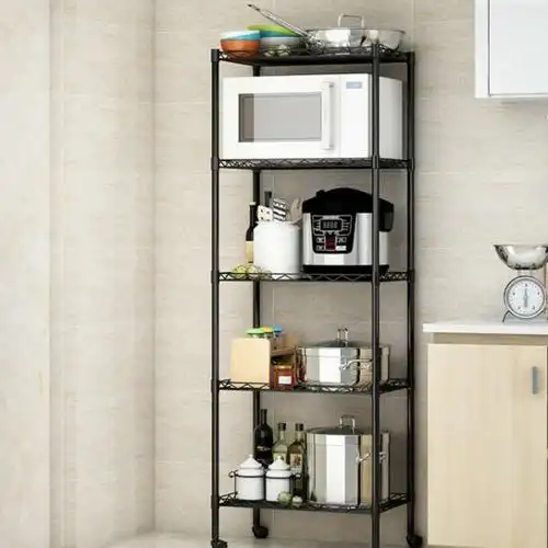厨房置物架多层落地收纳架多功能整理架储物架浴室家用货架厨具架图片