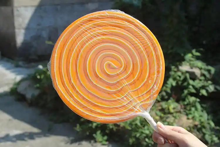 抖音巨型500g棒棒糖超大彩虹创意糖果生日礼物比脸大波板糖包 500克