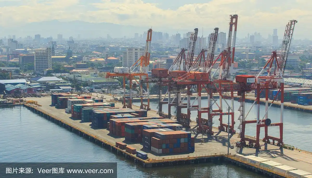 马尼拉,海港,菲律宾,航拍视角,2015年