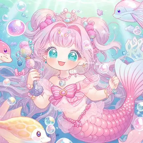 niji头像樱粉色人鱼公主