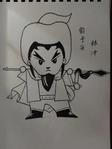 水浒传风雪山神庙简笔画