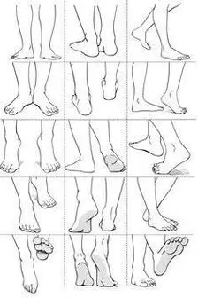 绘画参考#脚的绘制参考