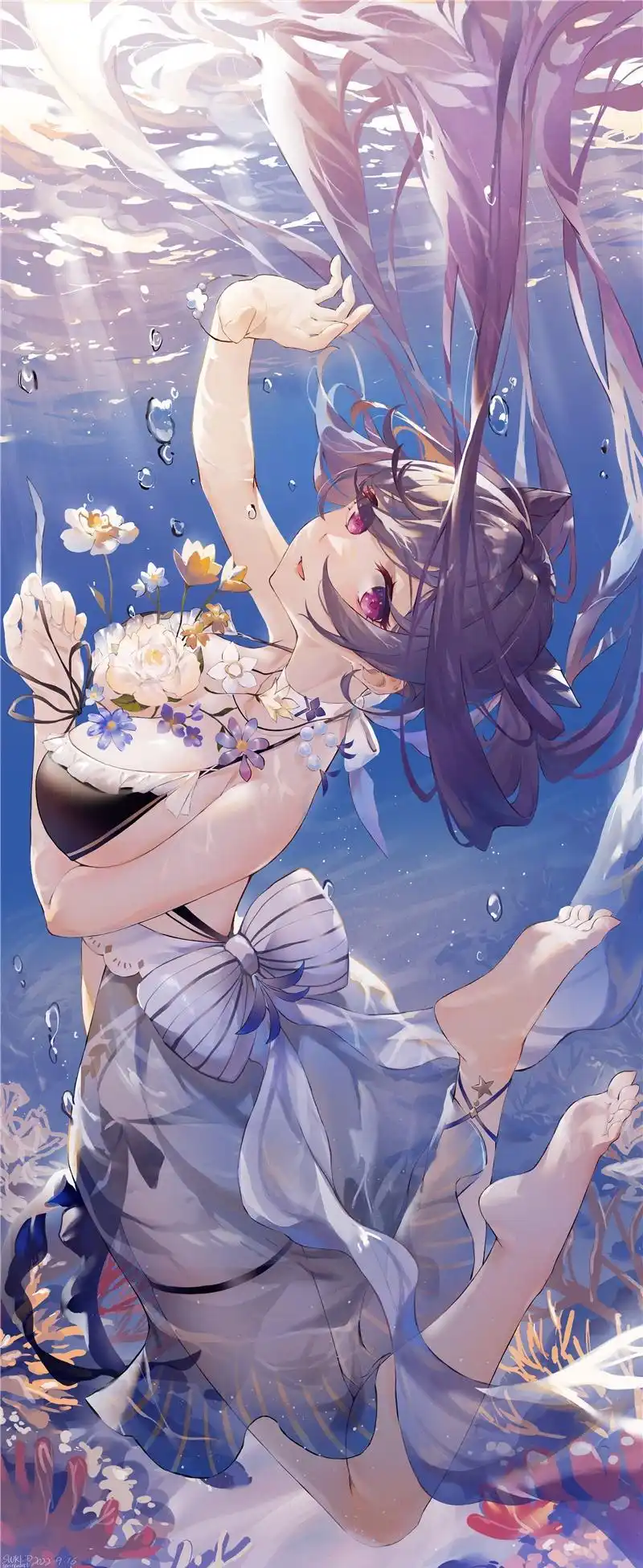 分享一组二次元手机壁纸 水中特辑p站美图推荐