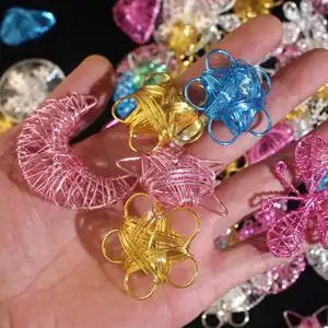 工艺品铁丝挂件星星月亮蝴蝶球