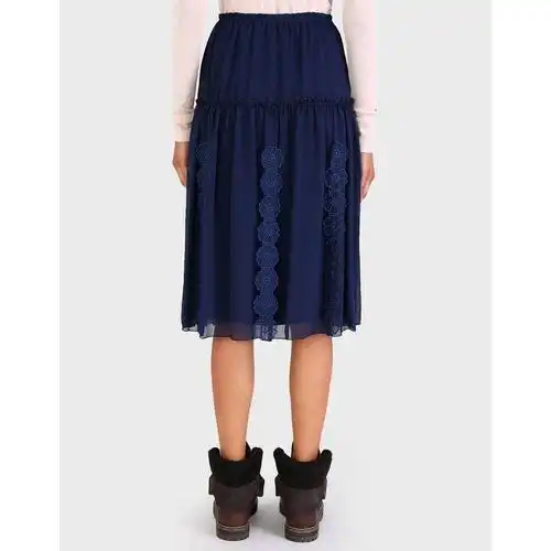 克洛伊副线中长裙女士奢侈品中长半身裙salmonpink8uk