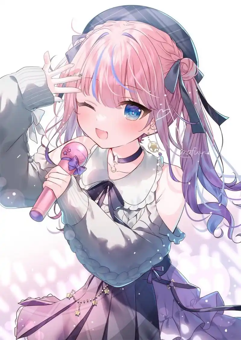 二次元# 正在唱歌的少女,好可爱啊[期待] twi:@mfy_le