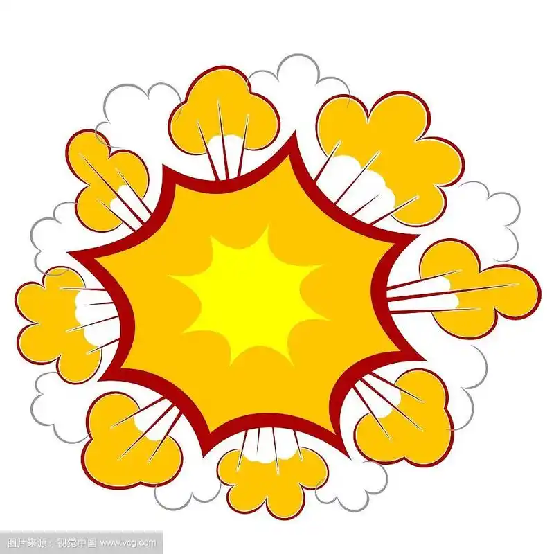 白色背景上的卡通爆炸.漫画的演讲