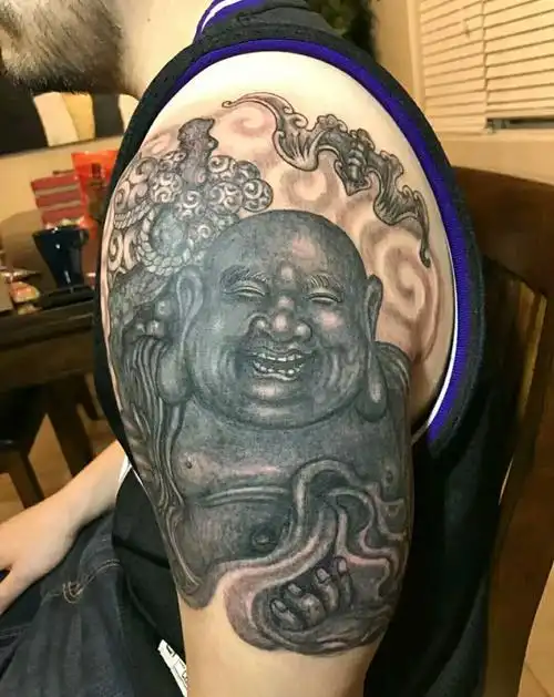 弥勒佛纹身图片