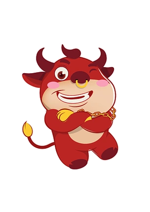 牛卡通形象ip扁平简约在吗贱贱的牛牛黄牛卡通可爱表情gif维护世界