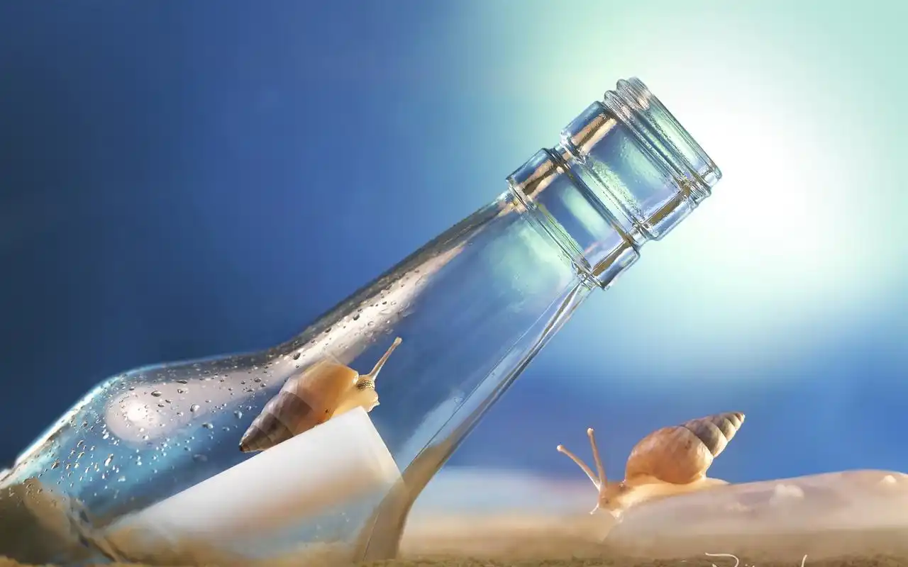 夏日沙滩唯美意境漂流瓶图片桌面壁纸第二辑