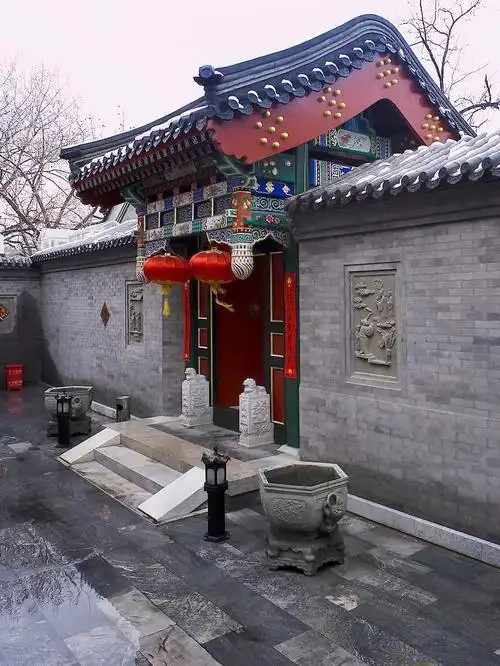 垂花门实景图-北京四合院别墅工程-工程案例