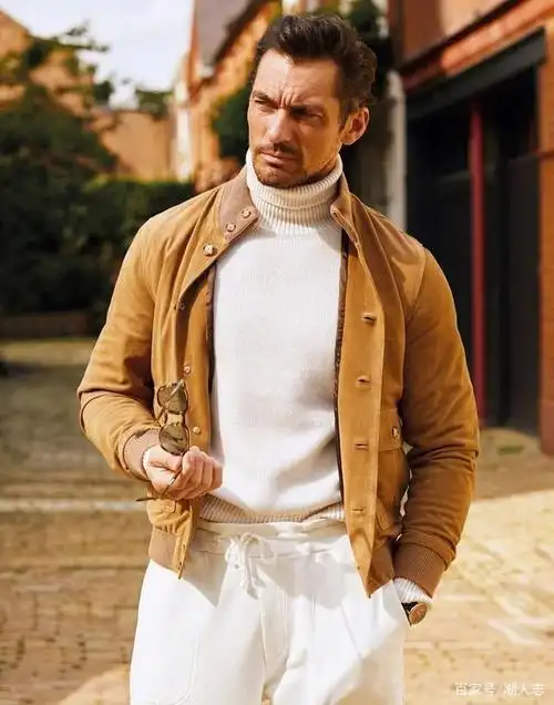 跟世纪男模学"早春穿搭",42岁的david gandy,比小鲜肉还会穿
