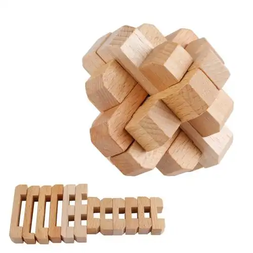 木制鲁班锁孔明锁包邮套装成人儿童益智解锁解环玩具