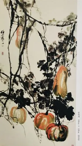 当代著名大写意花鸟画画家任之作品赏析(一)