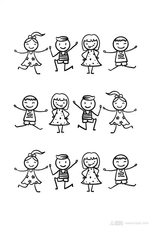 小孩子简笔画元素