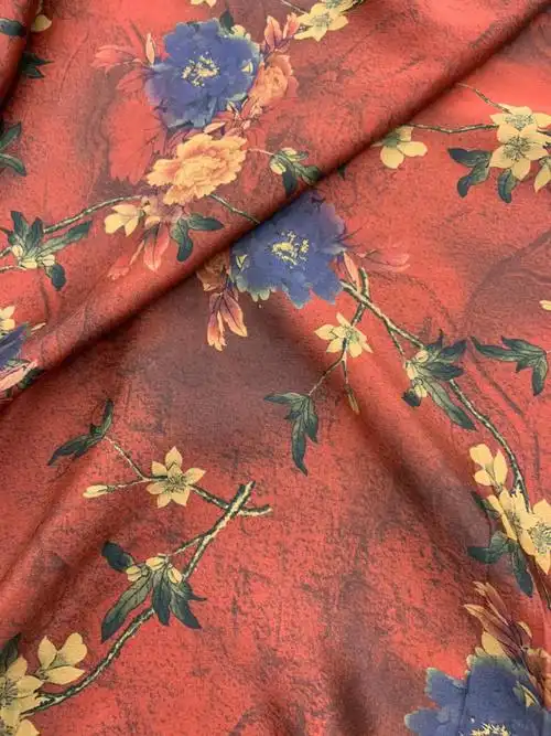 汉服 #真丝面料  #提花真丝重缎  #高端真丝面料批发  #香云纱源头工