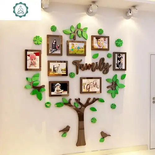 客厅墙面装饰创意照片墙贴纸亚克力相框玄关背景墙布置墙贴3d立体 封