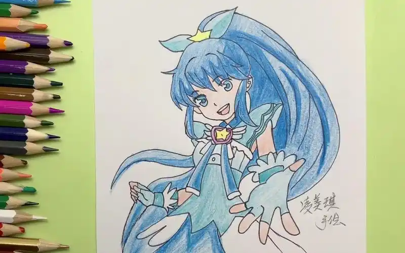 手绘教程:画巴啦啦小魔仙卡通版凌美琪半身像,你喜欢吗?