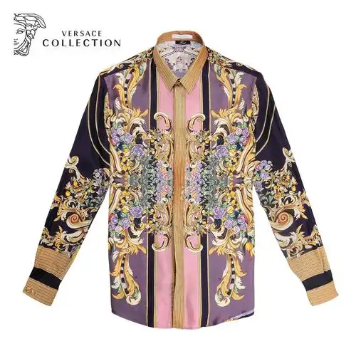 versace collection 男士欧美潮流时尚蚕丝…-堆糖,美好生活研究所