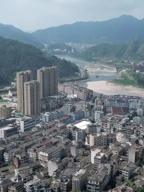 航拍中国乐清市大荆