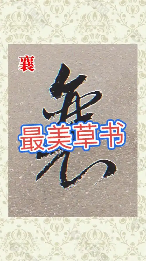 怎样写草书襄字草书写法视频