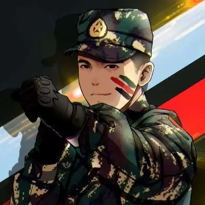 手绘动漫帅气军人头像图片