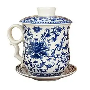 陶瓷功夫茶具 正宗景德镇青花瓷茶杯 办公杯陶瓷杯子 两款青花瓷及