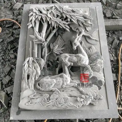 石材浮雕鹿竹同春图案雕刻介绍