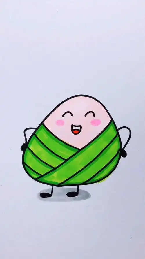 教你画可爱的小粽子