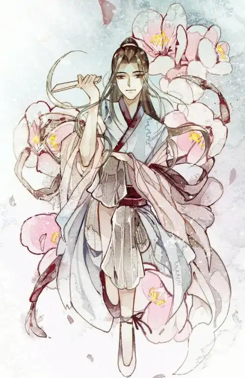 英俊古风美男手绘插画俊美不可方物养眼