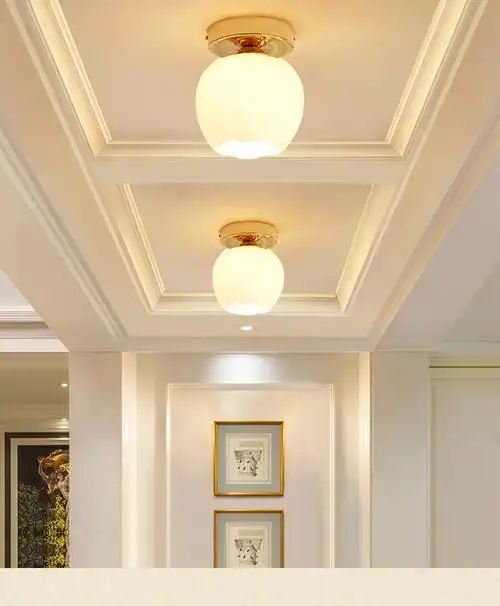 品牌简约过道灯走廊灯入户玄关灯阳台灯门厅灯吸顶灯现代水晶灯饰灯具