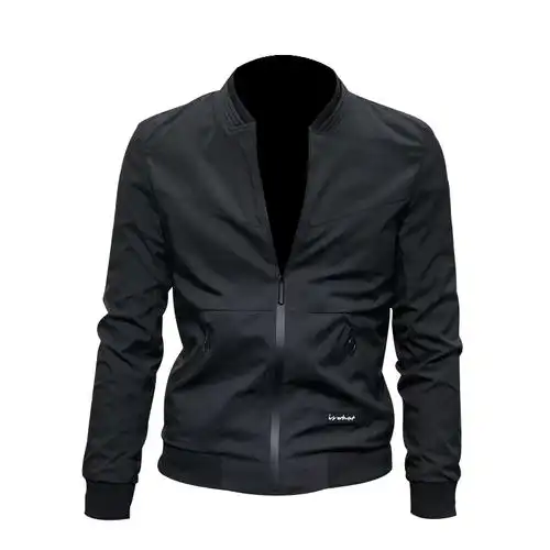 yuansu春秋男士夹克衫韩版修身短款棒球上衣服男装发型师夹克外套潮男