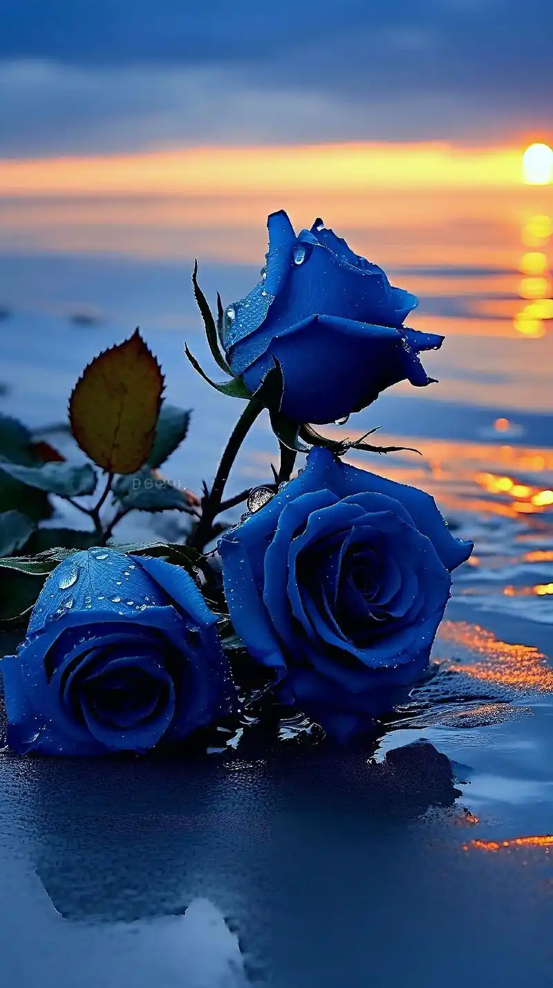 蓝色妖姬,如一朵梦幻的花,柔美而妖姬.#好看的花一定要分享给 - 抖音