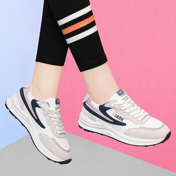 春天运动鞋女士平底磨砂皮面个性韩版学生时尚早春波鞋女装休闲鞋系带